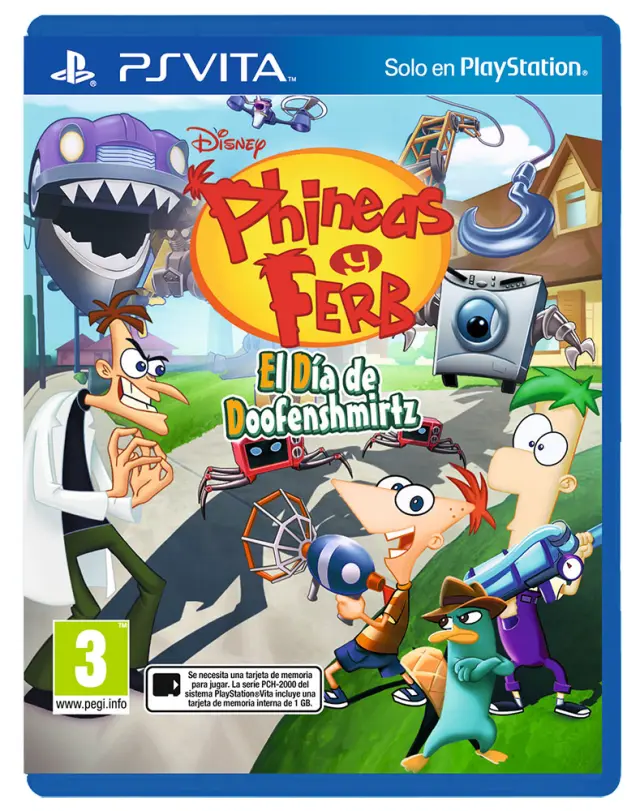 La carátula de Phineas y Ferb: El Día de Doofenshmirtz está protagonizada por nuestros simpáticos inventores