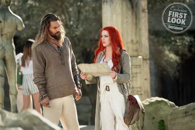 Aquaman (Jason Momoa) y Mera (Amber Heard) en Aquaman