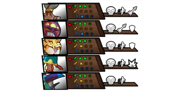 El punto fuerte de los Adoradores del Sol es su poderoso ataque SUPER FEUD, con el cual cada personaje obtiene un poder especial, unido a su "habilidad" de auto-sacrificarse para así llenar completamente el SUPER FEUD.