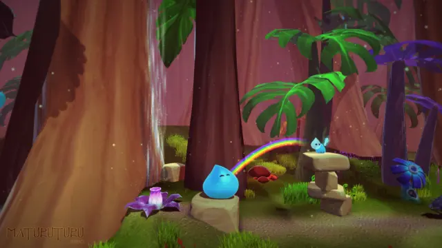 En Drop encarnaremos a una gota de agua que debe superar diferentes obstáculos, ya sea a base de aumentar de tamaño como dividiéndose en gotas más pequeñas.