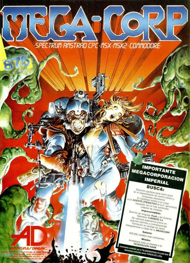 Mega-Corp (1987) - Dinamic - Sinclair ZX Spectrum, Amstrad CPC, Commodore 64, DOS