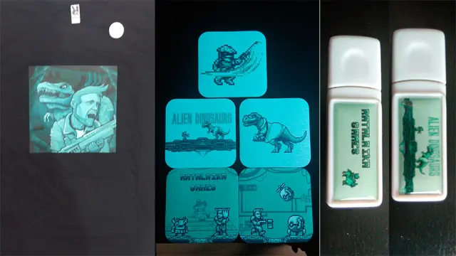Estas son las recompensas físicas de Alien Dinosaurs que podremos conseguir según nuestra aportación económica en Kickstarter.
