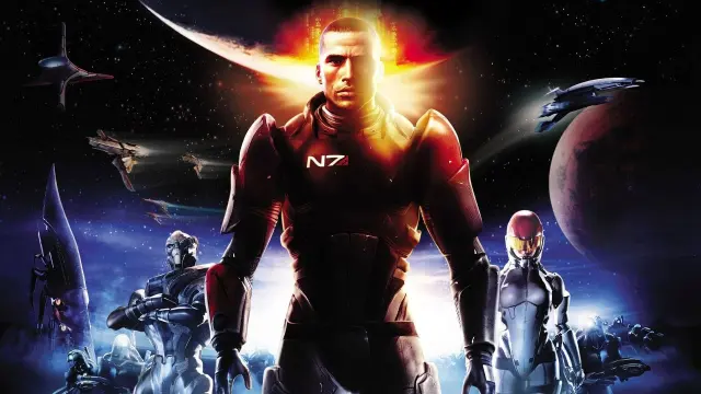 Arte oficial del primer Mass Effect, lanzado en el año 2007