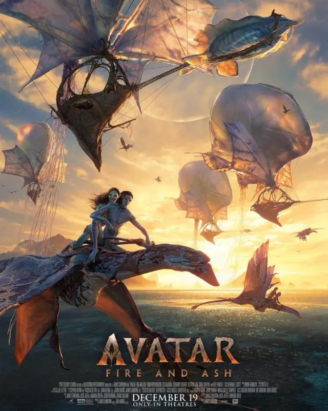 Nuevo póster oficial de Avatar: Fuego y ceniza