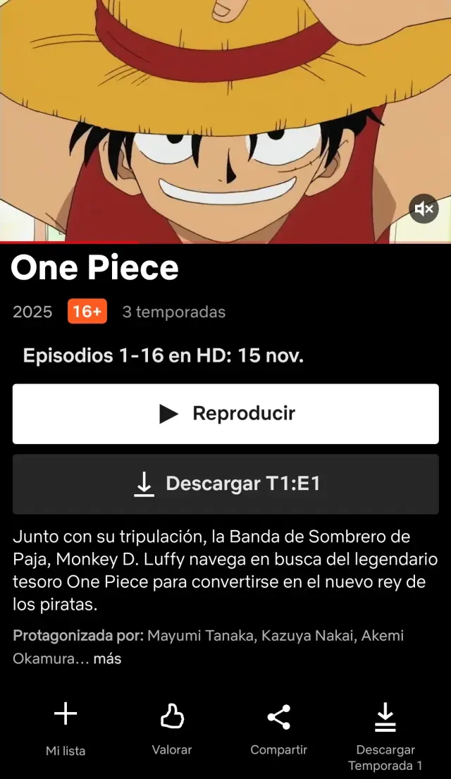 One Piece en castellano en Netflix
