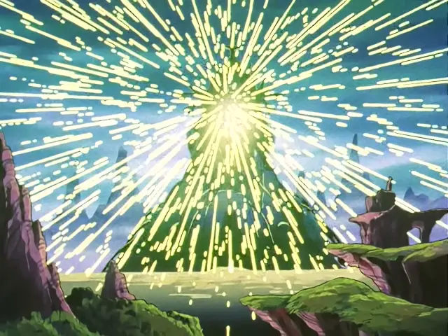 Baby lucha contra los saiyans en el episodio 22 de Dragon Ball GT