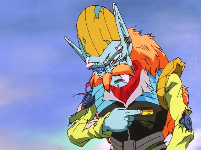 Baby asesina al Dr. Mu en el episodio 22 de Dragon Ball GT