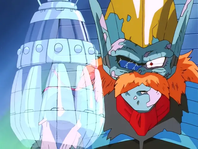 Baby asesina al Dr. Mu en el episodio 22 de Dragon Ball GT