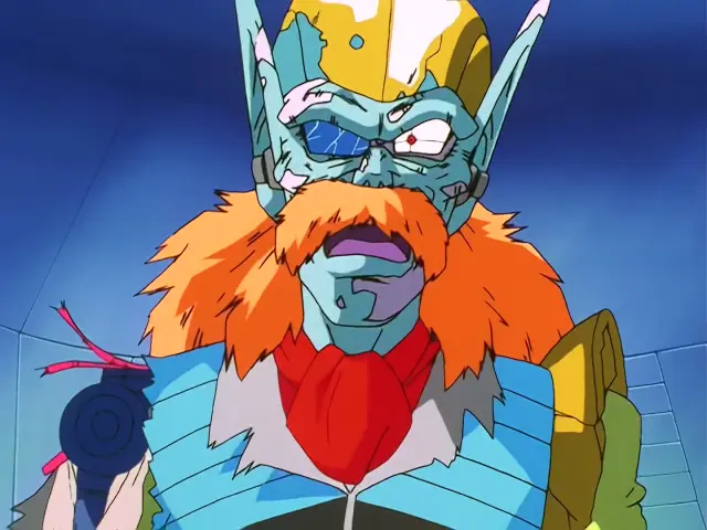 Baby asesina al Dr. Mu en el episodio 22 de Dragon Ball GT