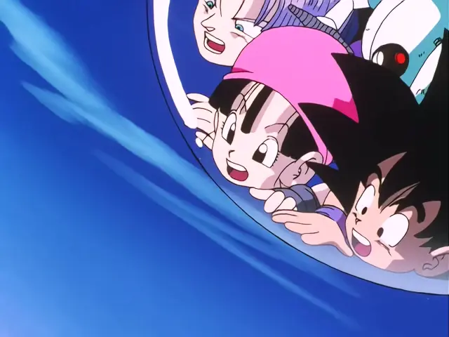 Goku, Trunks y Pan matan a Rilld con un triple Kame Hame Ha