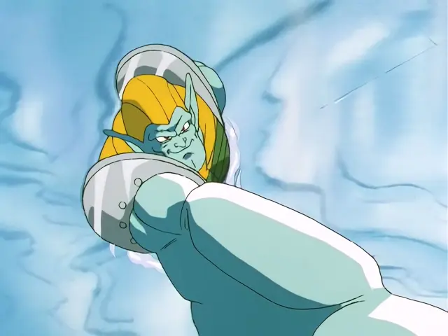 Goku, Trunks y Pan matan a Rilld con un triple Kame Hame Ha