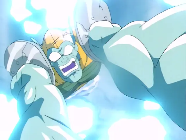 Goku, Trunks y Pan matan a Rilld con un triple Kame Hame Ha