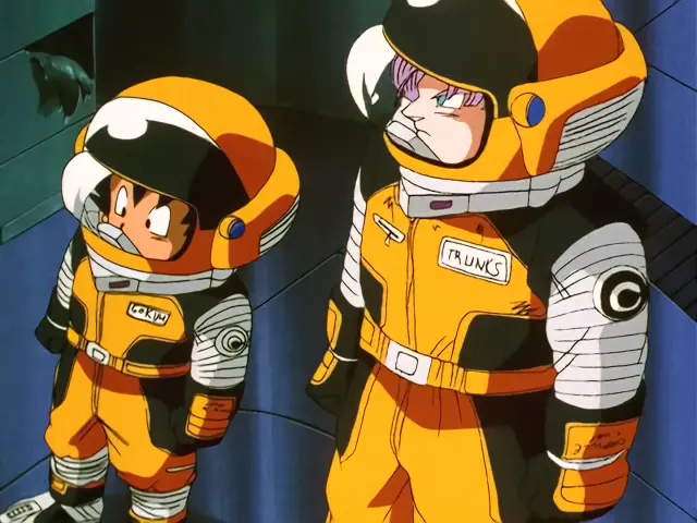 Goku, Pan y Trunks salvan a un misterioso niño en mitad del espacio en el episodio 23 de Dragon Ball GT