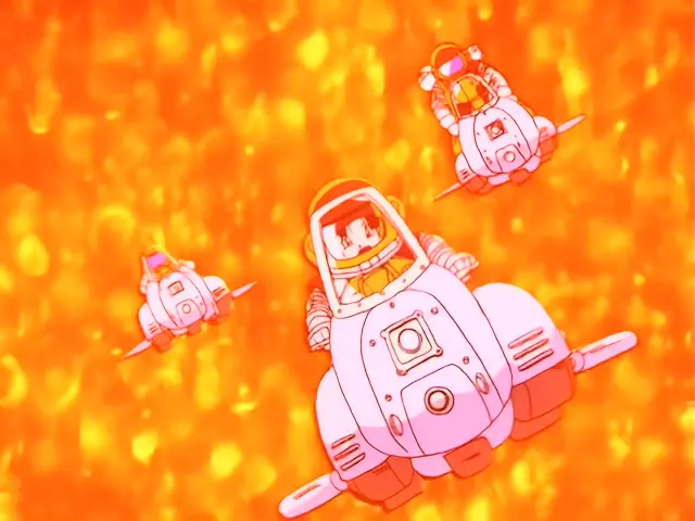 Goku, Pan y Trunks salvan a un misterioso niño en mitad del espacio en el episodio 23 de Dragon Ball GT
