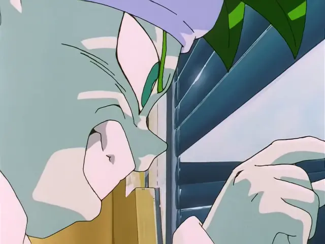 Baby estrangula a Trunks en el episodio 24 de Dragon Ball GT