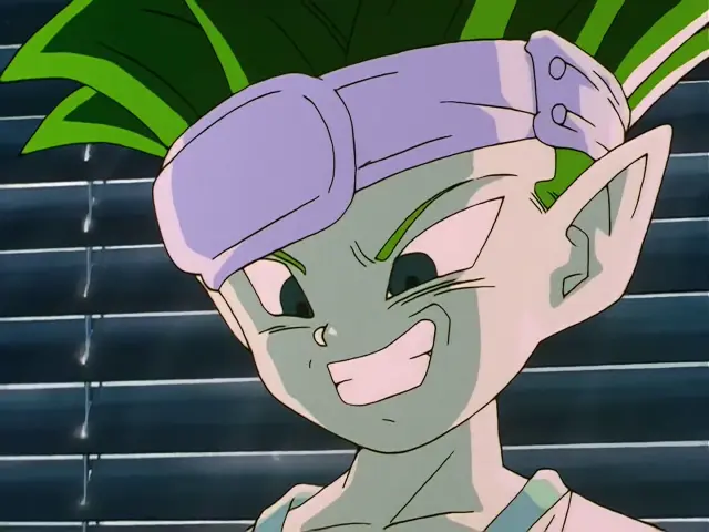 Baby estrangula a Trunks en el episodio 24 de Dragon Ball GT