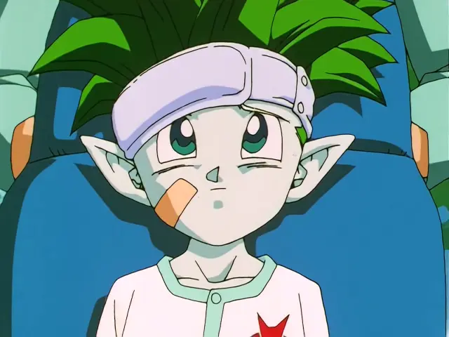 Baby estrangula a Trunks en el episodio 24 de Dragon Ball GT