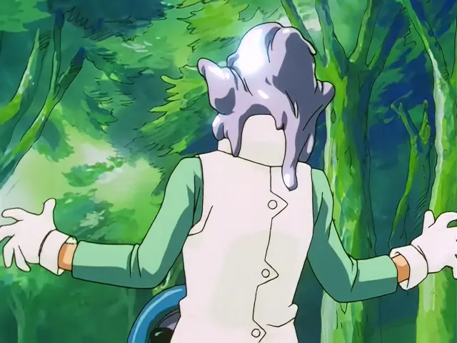 Baby estrangula a Trunks en el episodio 24 de Dragon Ball GT