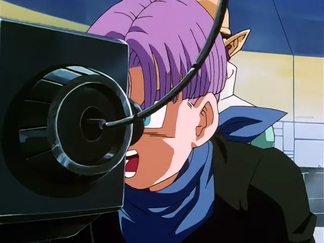 Baby estrangula a Trunks en el episodio 24 de Dragon Ball GT