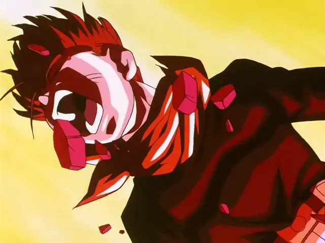 Baby posee a Trunks en el episodio 24 de Dragon Ball GT