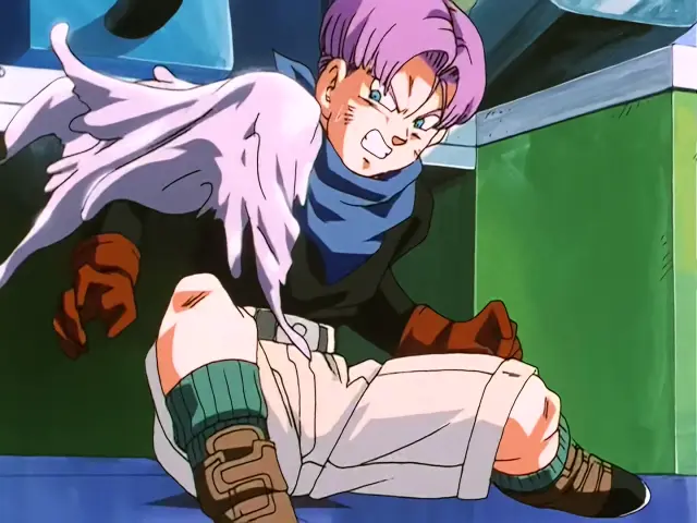 Baby posee a Trunks en el episodio 24 de Dragon Ball GT