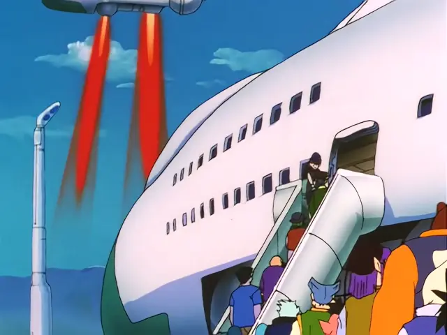 Baby se carga a toda la tripulación de un transbordador espacial en Dragon Ball GT.