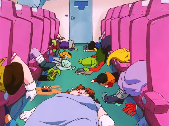 Baby se carga a toda la tripulación de un transbordador espacial en Dragon Ball GT.