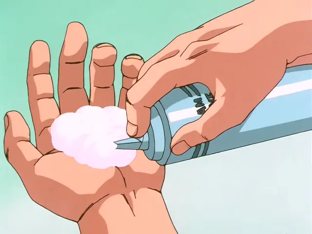 Vegeta se afeita el bigote en el episodio 25 de Dragon Ball GT