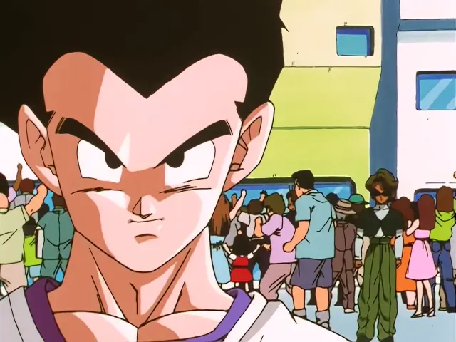 Baby aterroriza a la población destrozando el cuerpo de un ciudadano en el episodio 25 de Dragon Ball GT.