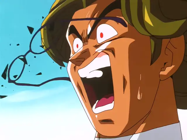 Baby aterroriza a la población destrozando el cuerpo de un ciudadano en el episodio 25 de Dragon Ball GT.