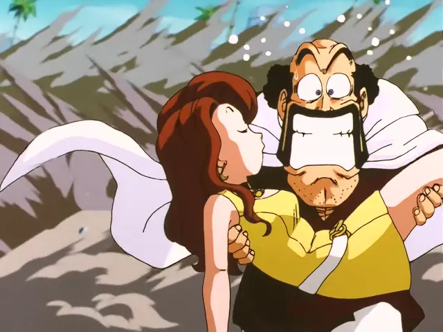 Baby aterroriza a la población destrozando el cuerpo de un ciudadano en el episodio 25 de Dragon Ball GT.