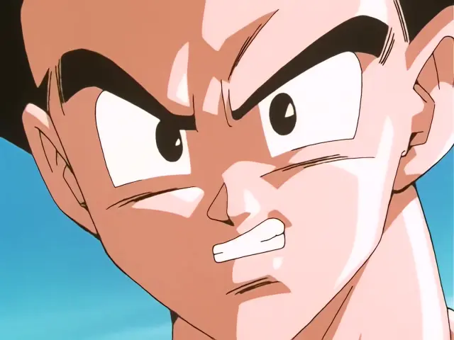 Baby aterroriza a la población destrozando el cuerpo de un ciudadano en el episodio 25 de Dragon Ball GT.