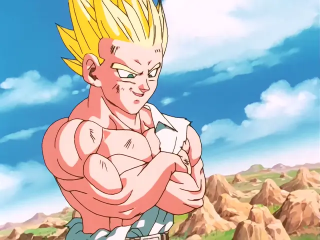 Gohan, poseído por Baby, destroza a Piccolo con un Kame Hame Ha en Dragon Ball GT