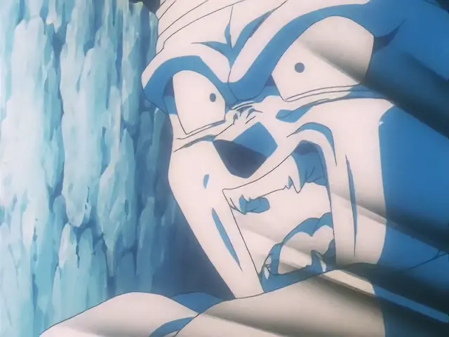 Gohan, poseído por Baby, destroza a Piccolo con un Kame Hame Ha en Dragon Ball GT