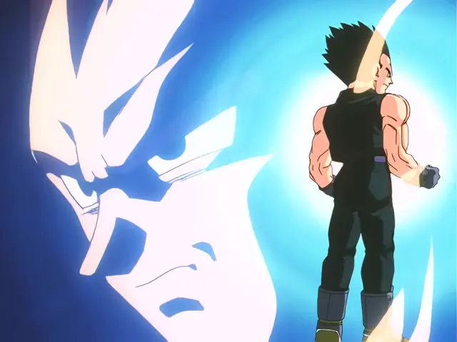 Gohan, poseído por Baby, destroza a Piccolo con un Kame Hame Ha en Dragon Ball GT