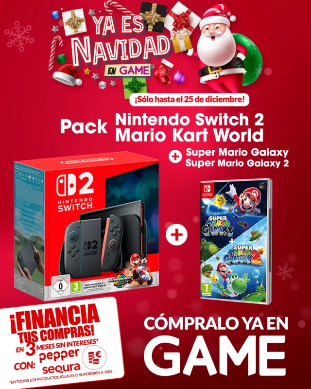 Consigue tu Nintendo Switch 2 con Super Mario Galaxy + Super Mario Galaxy 2 de regalo en GAME