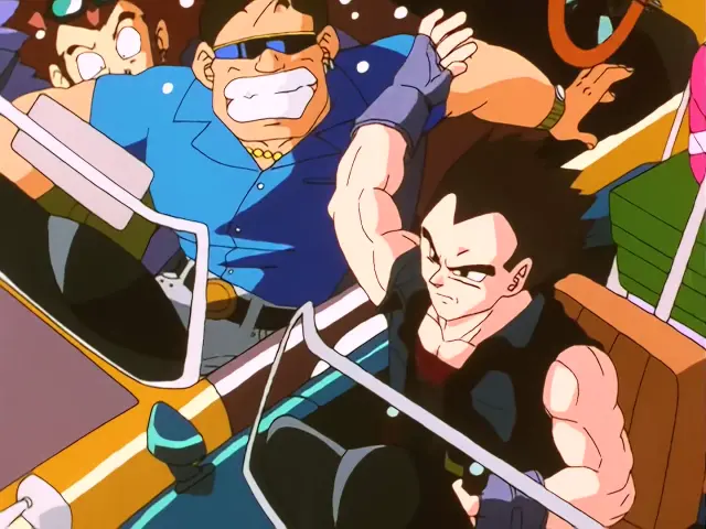 Vegeta y Bra son atacados por Gohan Baby en el episodio 27 de Dragon Ball GT