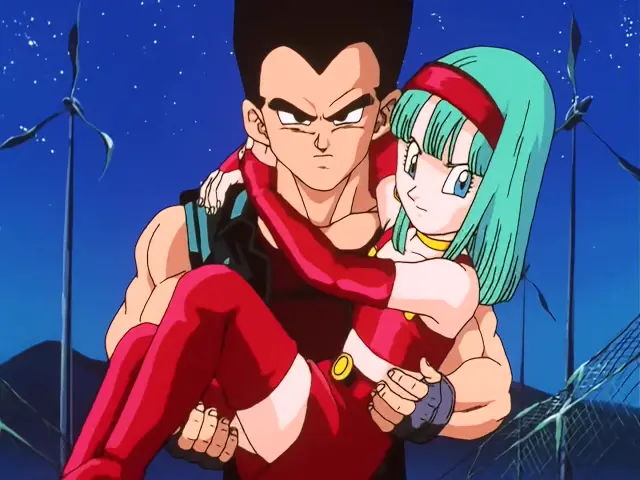 Vegeta y Bra son atacados por Gohan Baby en el episodio 27 de Dragon Ball GT