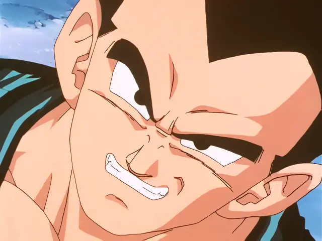 Vegeta y Bra son atacados por Gohan Baby en el episodio 27 de Dragon Ball GT