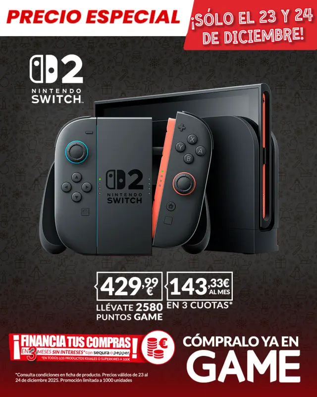 Nintendo Switch 2 por 429,99€