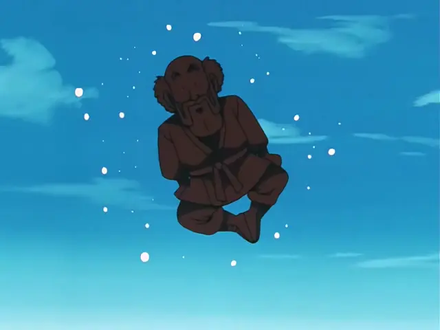 Mr. Satán convertido en galleta en Dragon Ball GT