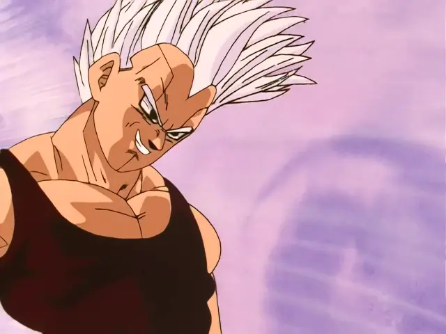 Goku Super Saiyan 3 no puede hacer nada contra Vegeta Baby en Dragon Ball GT