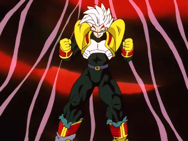 Vegeta Baby alcanza su forma final y derrota a Goku en Dragon Ball GT