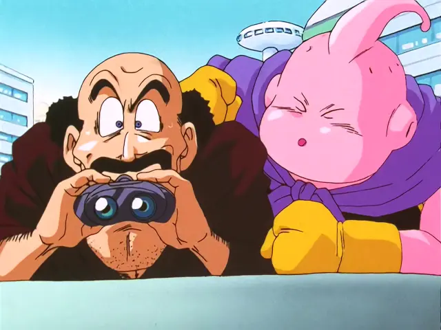 Pan lanza laxantes a los tsufurs para que expulsen los huevos de Baby en el episodio 31 de Dragon Ball GT