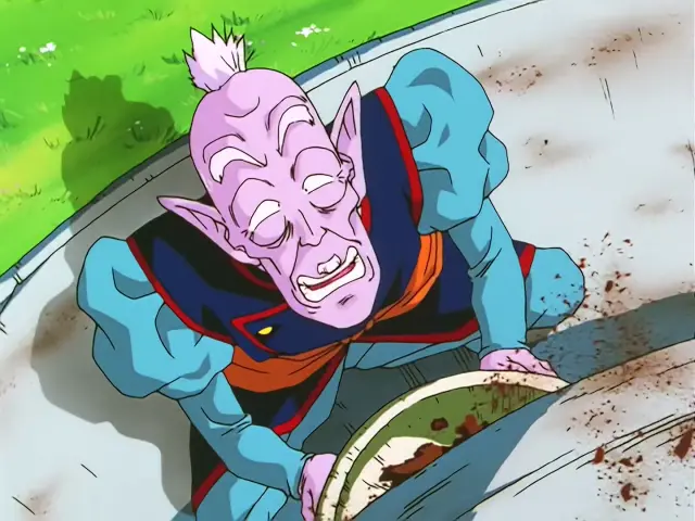 Pan lanza laxantes a los tsufurs para que expulsen los huevos de Baby en el episodio 31 de Dragon Ball GT