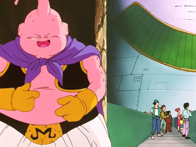 Pan lanza laxantes a los tsufurs para que expulsen los huevos de Baby en el episodio 31 de Dragon Ball GT