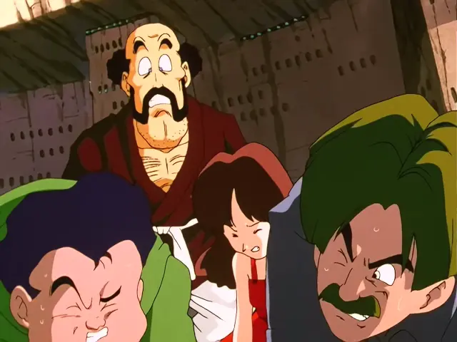 Pan lanza laxantes a los tsufurs para que expulsen los huevos de Baby en el episodio 31 de Dragon Ball GT