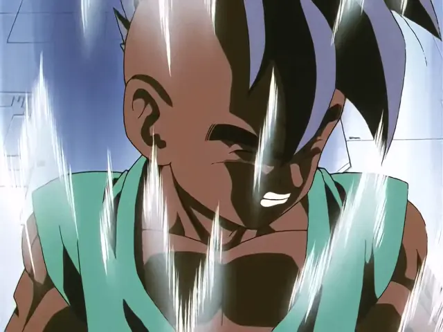 Uub se enfrenta a Baby por primera vez en el episodio 32 de Dragon Ball GT