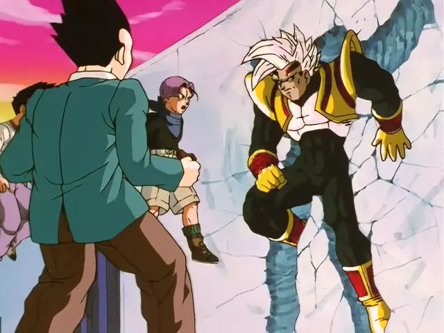 Uub se enfrenta a Baby por primera vez en el episodio 32 de Dragon Ball GT