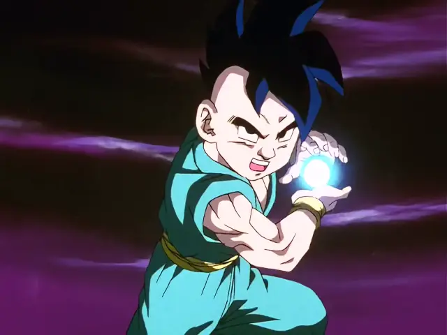 Baby derrota a Uub en el episodio 32 de Dragon Ball GT